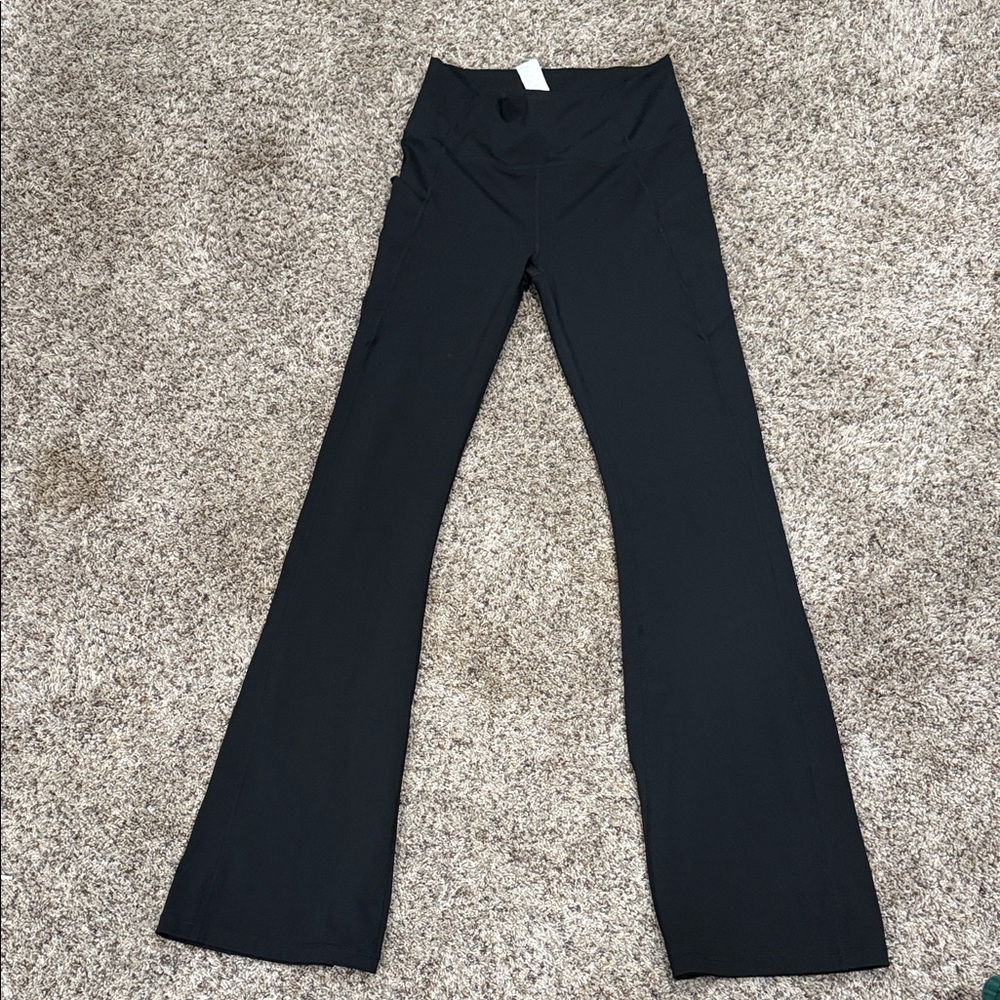 Fabletics Black Boot-Cut Flare Workout Pants - image 1